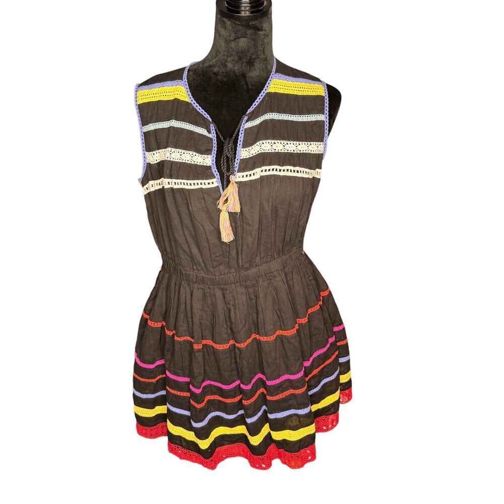 Carolina K Anthropologie Women's sz Medium Black Savanna Dress Sleeveless NWT